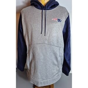 New England Patriots Mens Under Armour Combine Hoodie Gray Navy XL